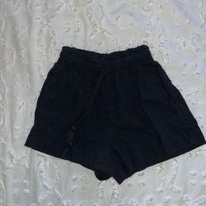 Linen blend stretchy waist Abercrombie & Fitch high waist shorts